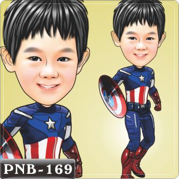 美國隊長造型Q版畫PNB-169